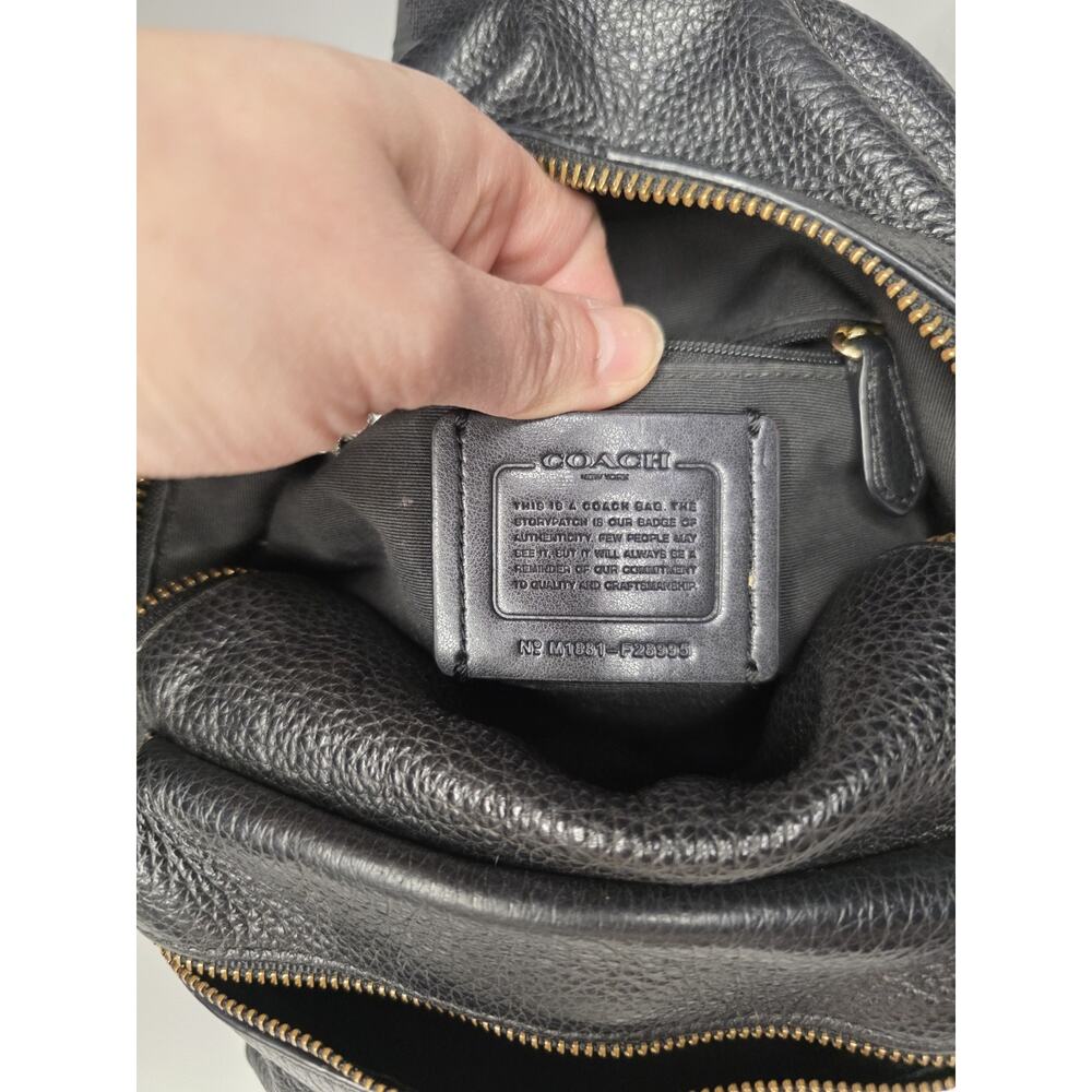 Coach Mini Small Charlie Backpack Pebbled Leather Black F28995 - Picture 11 of 15
